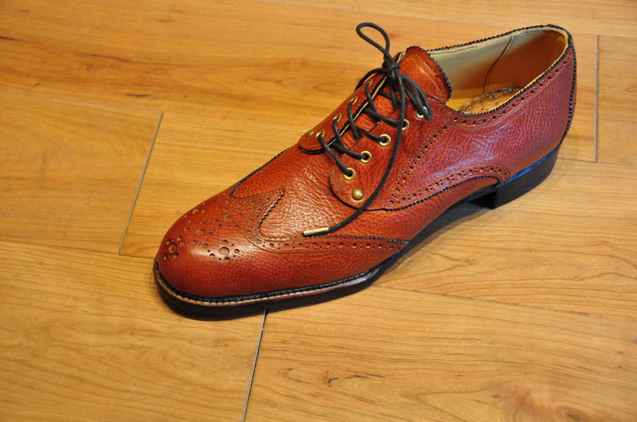 ニューイングランド マホガニー フローリング 経年で褐色の色合い bc-36　靴屋